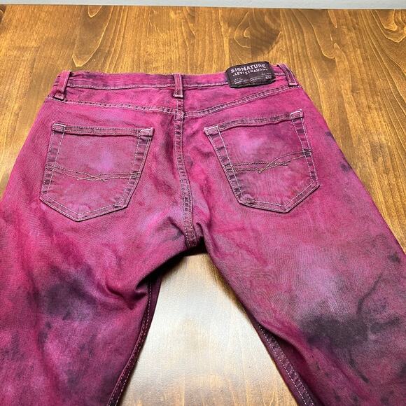 Levi's Custom Garment Dyed Marble Effect Hand Painted S37 Slim Jean Mens 30x30 - Picture 13 of 14